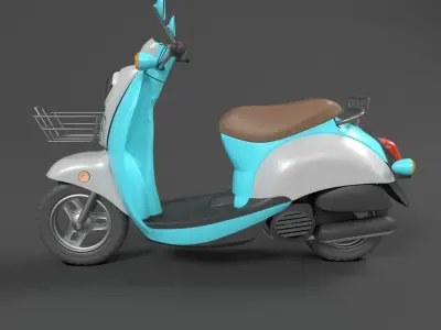 Scooter Motorcycle vino Low-poly 3D model