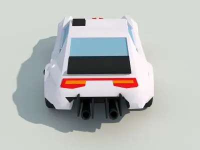 3D Low Poly Car good for game Low-poly 3D model