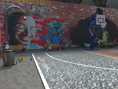 Urban playground environment 3D model