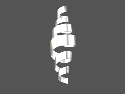 Spiral Ribbon Floating v1 004 Low-poly 3D model