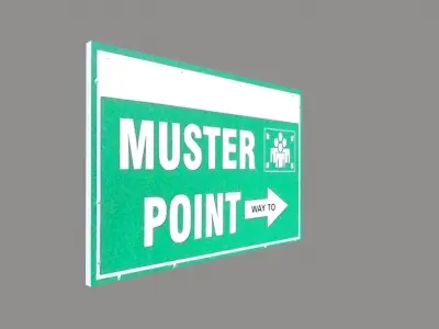 MUSTER Point Sticker Low-poly 3D model