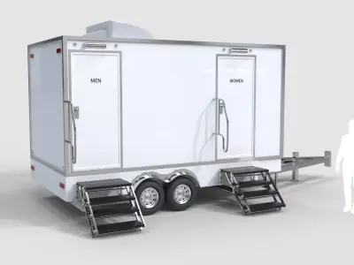Portable Restroom Trailer 3D model