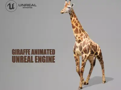 Giraffe Animated UNREAL project  Maya base rig 3D model