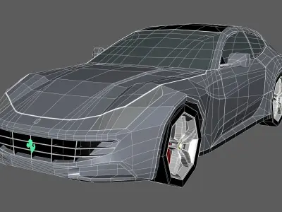 Ferrari FF Exterior Low-poly 3D model
