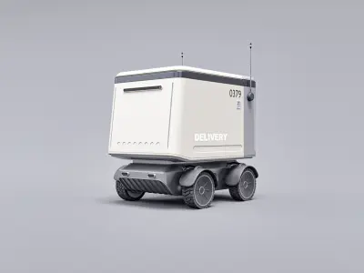 Delivery Robot V01 Low-poly 3D model