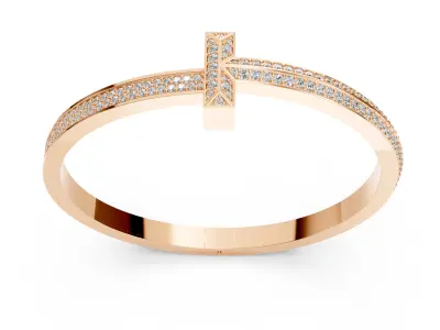 Tiffany T Bangle Wide 3D print model