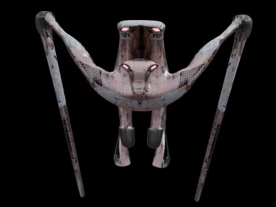 Low poly Robot Creature Free low-poly 3D model