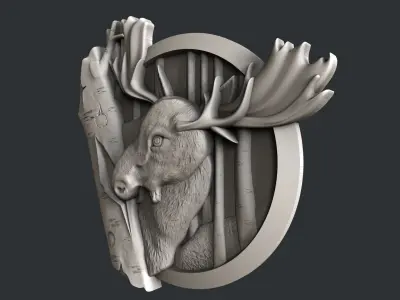 3d STL models for CNC elk 3D model