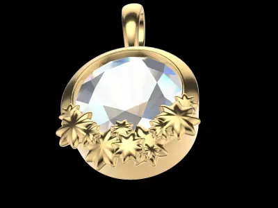 Stars Diamond Pendant 3D print model