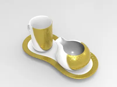 Kopl Milk Set Low-poly 3D model