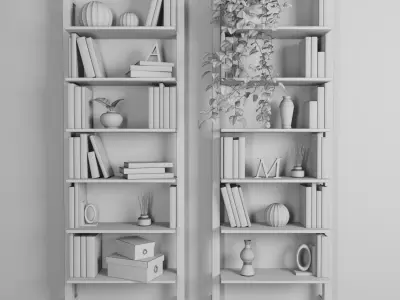 Modern Bookcase 3D model