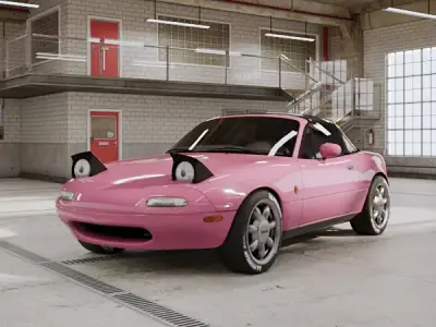 Mazda MX5 1989 - Car Classic Low-poly 3D model
