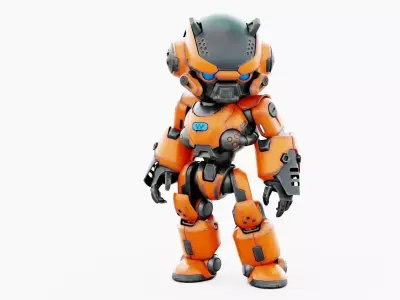 ROBO ZERO-M4  Rigged for Unreal Engine - Unity - MIXAMO 3D model