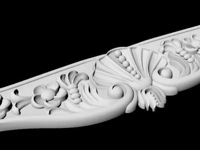 Central decor ornament for furniture 3D model 835