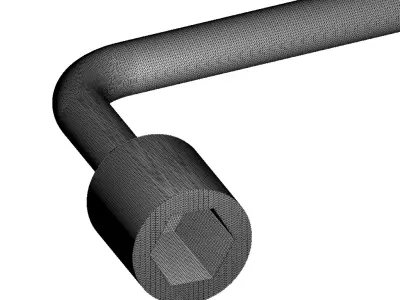 Plastic Truck Lug Wrench Toy 3D model