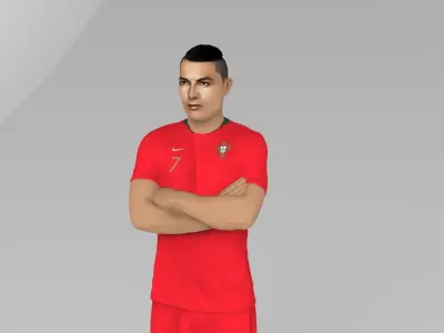 Cristiano Ronaldo Portugal ready for full color 3D printing 3D print model