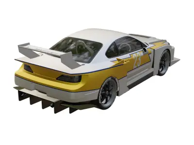 NISSAN SILVIA LB WORKS Low-poly 3D model