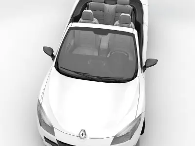 Renault Megane Coupe Cabriolet with interior Low-poly 3D model