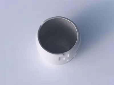 Bowl cylindrical with smooth ribbons 3D print model