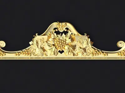 Central decor ornament for furniture 3D model 932