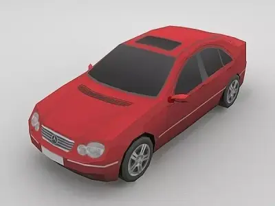 Mercedes C class Low-poly 3D model purchase