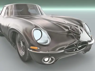 JAGUAR E TYPE XENOMORPHED Low-poly 3D model