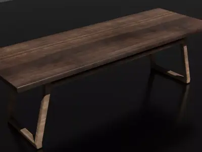 wooden table 3D model buy