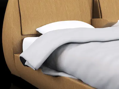 modern bed 2 3D model
