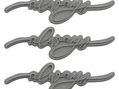 Always Neon Sign 3D model