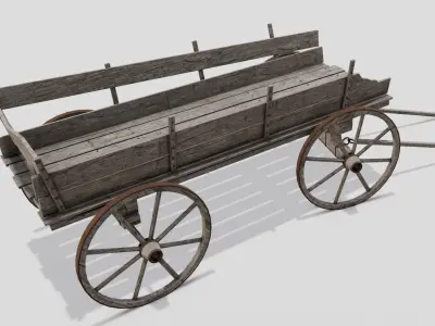 Cart 3D  Model Low-poly 3D model