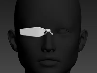 HighPoly Set of two Monocle for right and left eye 3D model
