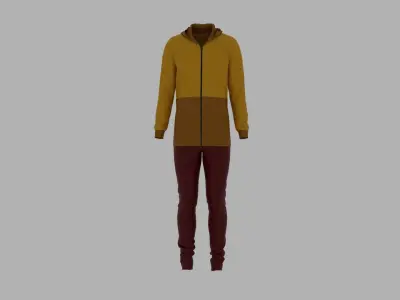 Sport Suit Low-poly 3D model 35