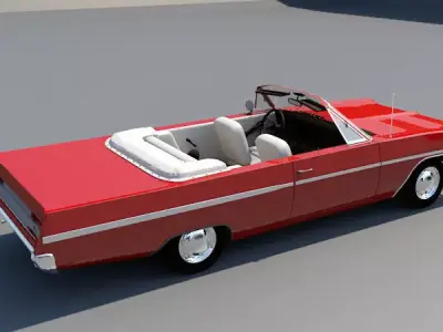 1968 plymouth fury 3 convertible 3D model