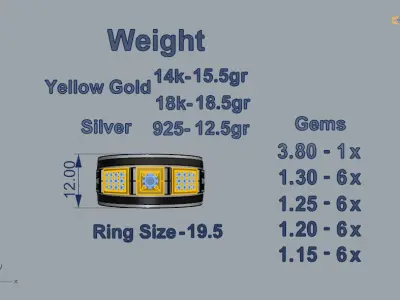 Man Ring 05 3D print model