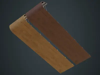 Sled 3B Low-poly 3D model