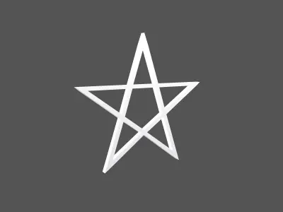 Pentagram Symbol v1 002 Low-poly 3D model