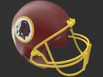 Washington Redskins NFL Football Helmet 3D print model