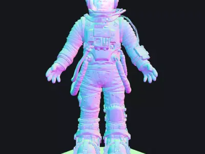Space Technician Astronaut Suit Low-poly 3D model