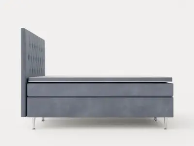 Royal Velvet Complete Bed Package 180x200 Dark Gray With High Low-poly 3D model