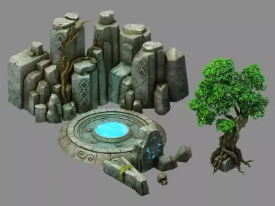 Stone Fallen Land - Sealing Station 01 3D model