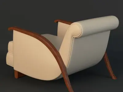 Jacques Emile Ruhlmann Chair 3D model