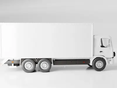 10 Wheeler Truck Low-poly 3D model