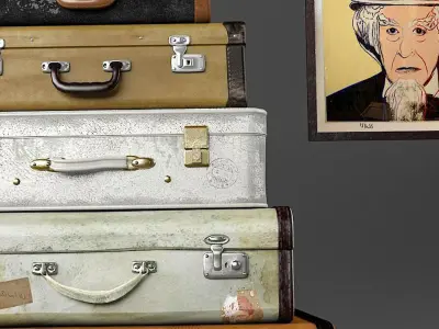 prop decorative suitcase Modern 3D model