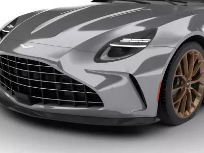 Aston Martin Vantage Aluminite Silver 2025 3d model 3D model