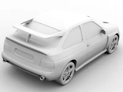 Compact car Low-poly 3D model