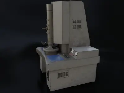 Old Dirty Electron Microscope Low-poly 3D model