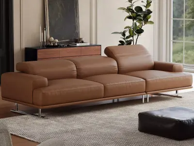 Mid Century interior scene 3D model