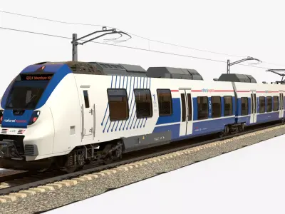 Bombardier TALENT Train National Express Low-poly 3D model