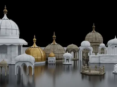 Cathedral Domes Asset Pack 3D model