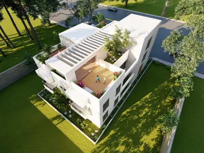 2 Storied Modern Residence  3D model